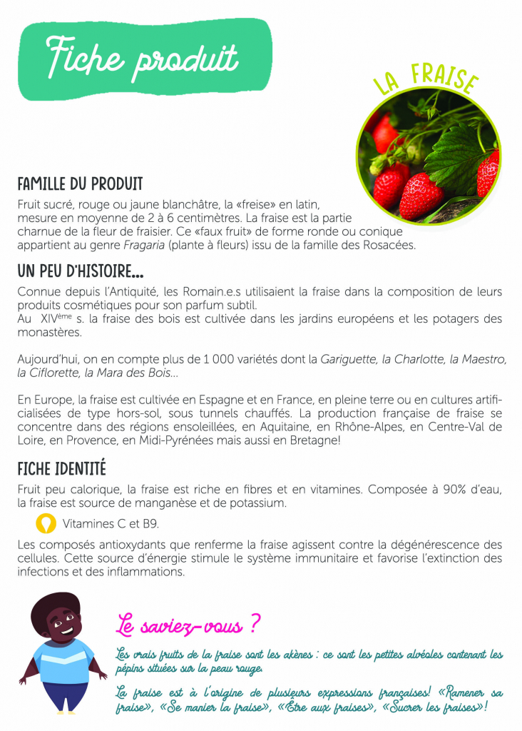 Fiche culinaire fraise Granville