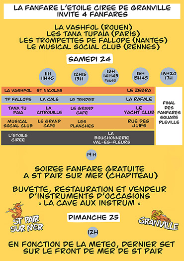 Programme Fanfares à l'Ouest 2022