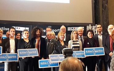 Remise du label « Ville active et sportive » à Dominique BAUDRY, en présence de Laura FLESSEL, Ministre des Sports.