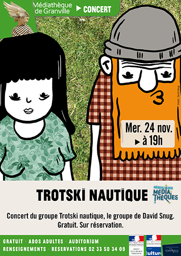 Trotski Nautique à la Médiathèque de Granville. Trotski Nautique à la Médiathèque de Granville.