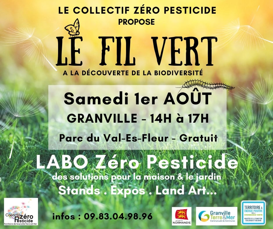 Le collectif Zéro Pesticide 100 % Biodiversité organise un après-midi de sensibilisation à la biodiversité samedi 1er août à Granville.