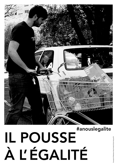 Il pousse à l’égalité. ©Maud Hortala & Cécile Nanjoud Il pousse à l'égalité. ©Maud Hortala & Cécile Nanjoud